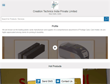 Tablet Screenshot of creationtechnicsindia.com